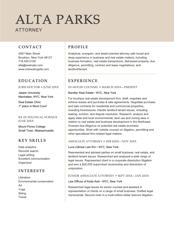 Attorney resume